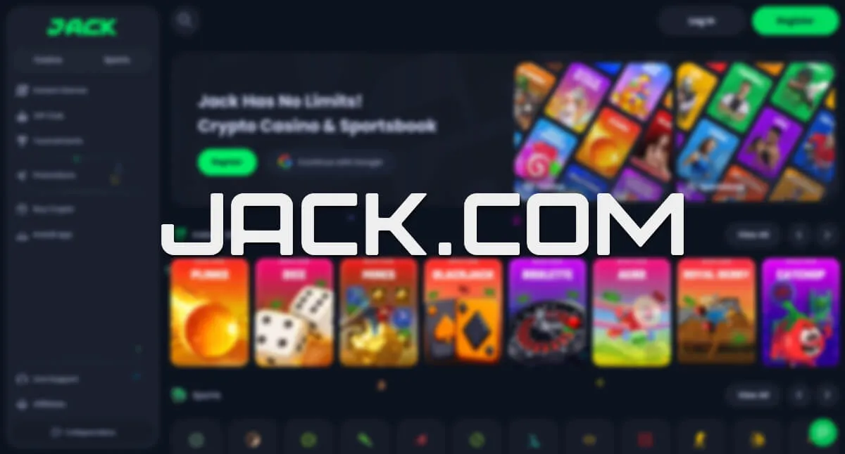 Jack casino homepage