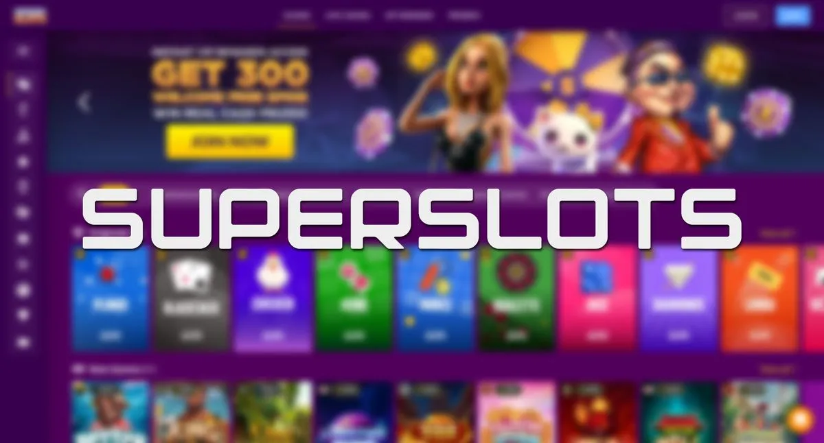 SuperSlots casino homepage